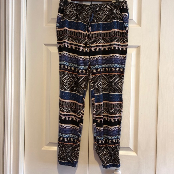 BeBop pattern soft pants w/pockets elastic bottom - Picture 2 of 5